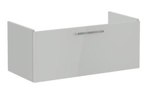 VitrA Root Flat 100cm 1 Drawer Washbasin Unit - Shiny Pearl Grey